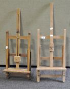 Two travelling artist's easels,