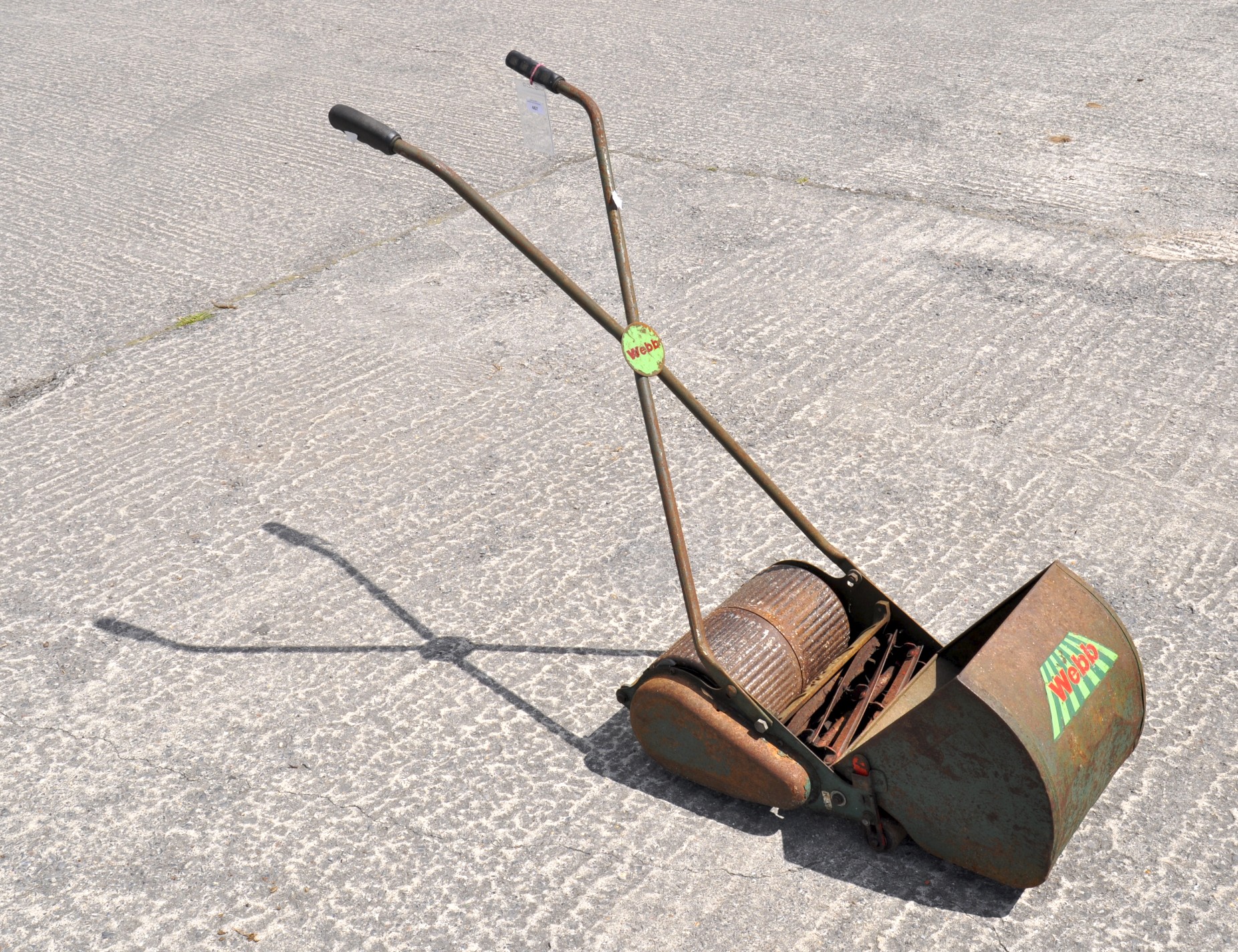 A vintage Webb mower,