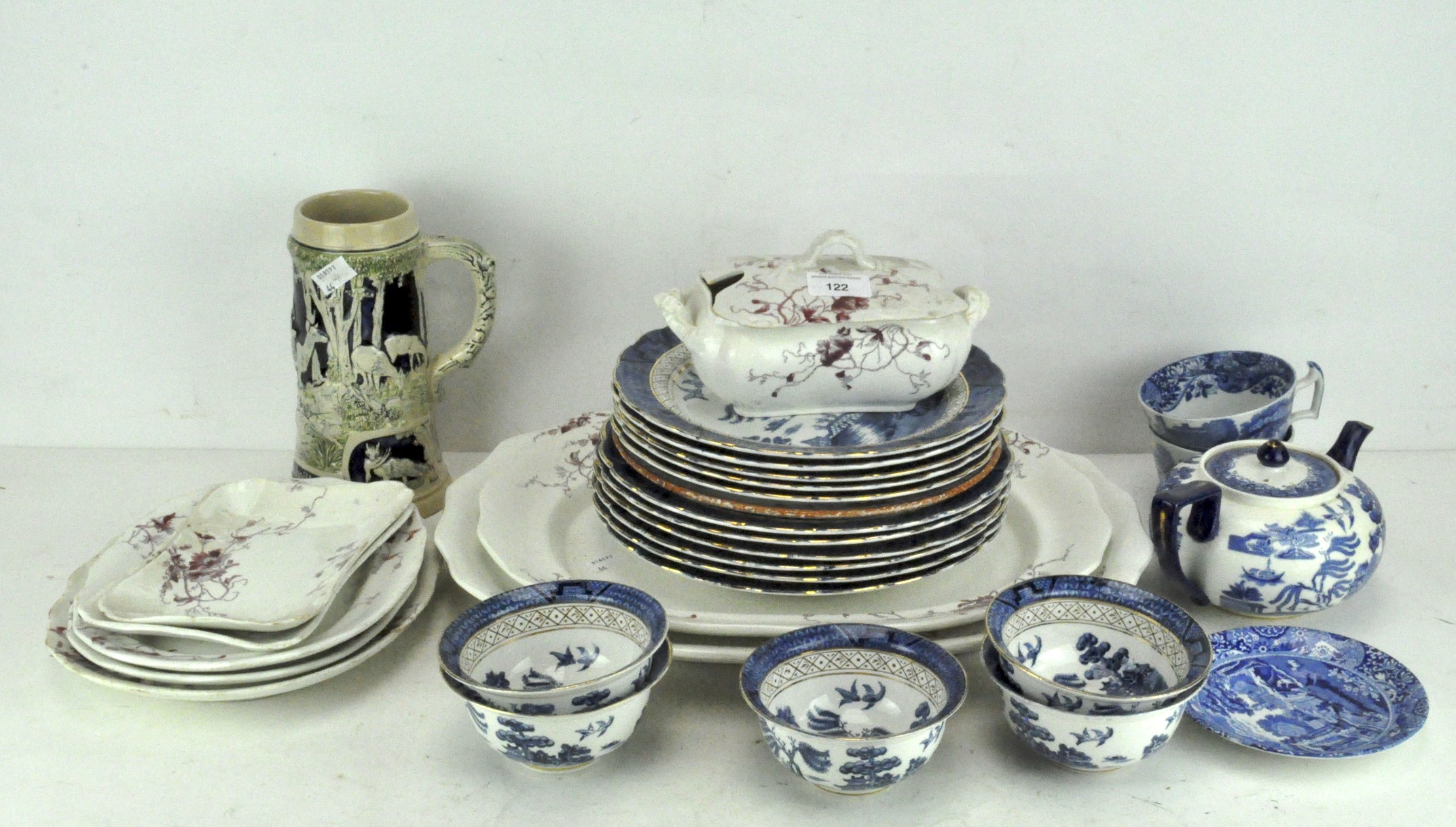 A quantity of Booths 'Old Willow' pattern dinner service,