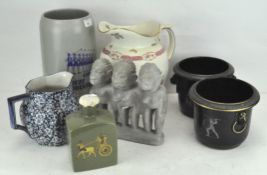 A selection of 20th & 21st century ceramics, including a Royal Doulton jug,