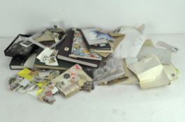 A box of Worldwide stamps and coins, including The Strand Album, assorted Stanley Gibbons albums,