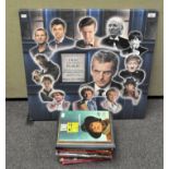 A large Doctor Who print on canvas on a frame, 71 x 71 cm,