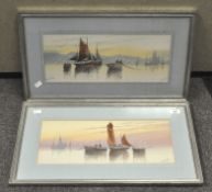 A pair of martime watercolours by Vernon Hardy,