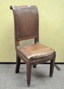 A late 19th century mahogany chair,