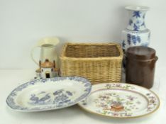 A group of assorted ceramics,