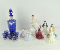A selection of ceramic figures of ladies, including a Royal Doulton 'Lucy',