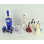 A selection of ceramic figures of ladies, including a Royal Doulton 'Lucy',