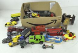 A selection of die cast model vehicles,