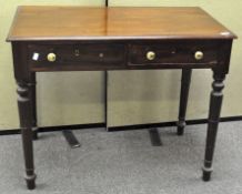 A Victorian mahogany rectangular side table,
