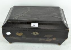A late 19th Century Japanese lacquered jewellery box,