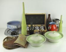 Assorted collectables, including Poole pottery vase, Caithness paperweight,