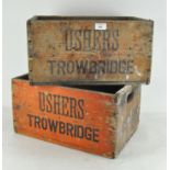 Two vintage Alcohol wooden crates,