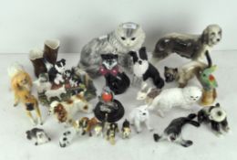 A collection of modern ceramic animals,