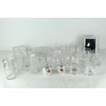 A selection of vintage and modern cut glassware,