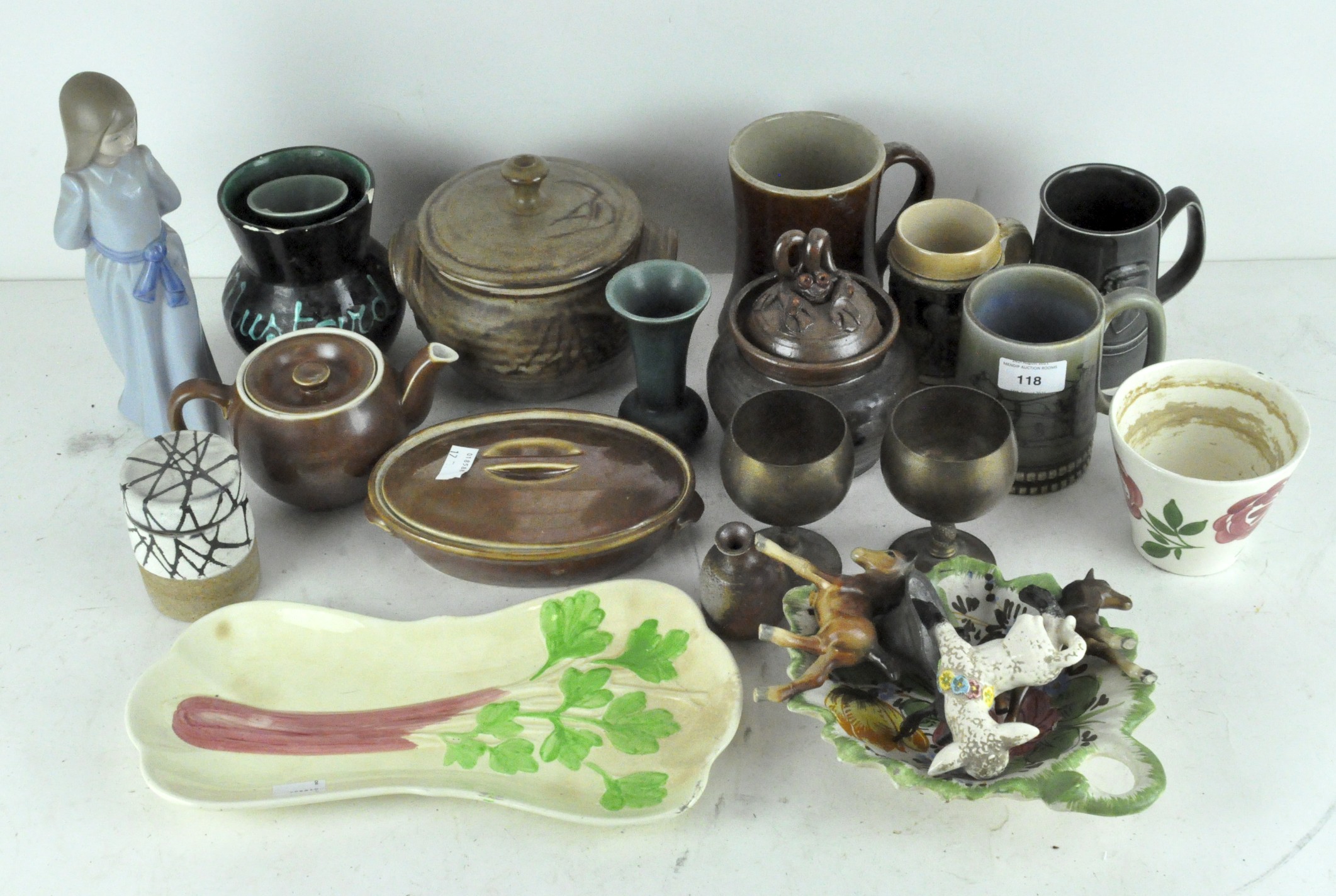 A selection of assorted ceramics, to include glazed stoneware pots,