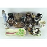 A selection of assorted ceramics, to include glazed stoneware pots,