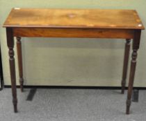 A 20th century rectangular cross banding inlaid side table,