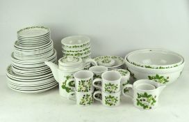 An extensive Portmeirion part coffee and dinner service, in the 'Summer Strawberries' pattern,