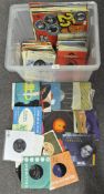 A quantity of mainly Pop music 7" LP records (one box)