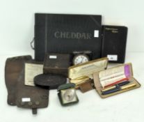 Assorted collectables, including: a Swiss 8 day travelling clock in simulated tortoiseshell case,