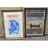 Two large art exhibition posters,