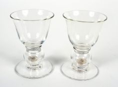 A pair of Edward VIII limited edition glasses commemorating the Kings coronation, 1937,