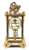 An Ansonia Clock Company (New York) gilt-metal mantel clock, late 19th century,