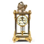 An Ansonia Clock Company (New York) gilt-metal mantel clock, late 19th century,