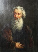 19th century Continental School, Portrait of a bearded gentleman, oil on panel