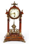 A French wood and gilt-metal mounted mantel clock, late 19th century,