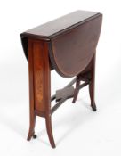 An Edwardian mahogany inlaid Sutherland table in the George III style,