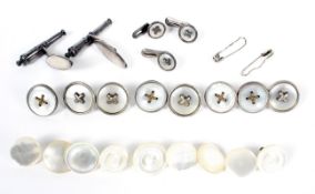 A collection of assorted vintage Cuffinks and shirt studs,