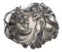 A WMF Art Nouveau pewter tray,