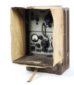 A WWII military wireless receiver backpack No 18 Mk III,