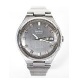 A Tissot Swiss automatic Seastar wristwatch, the dial with rectangular batons denoting hours,