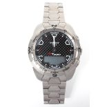 A Tissot Touch Expert Titanium wristwatch, with both traditional and digital display,