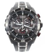 A limited edition Citizen eco-drive perpetual chrono A-T, the dial with batons denoting hours,