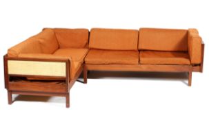 A pair of mid 20th century sofa or day bed, probably Danish,