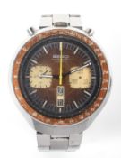 A vintage 1970's gents Seiko "Bullhead" automatic chronograph wristwatch, ref 6138-0060,