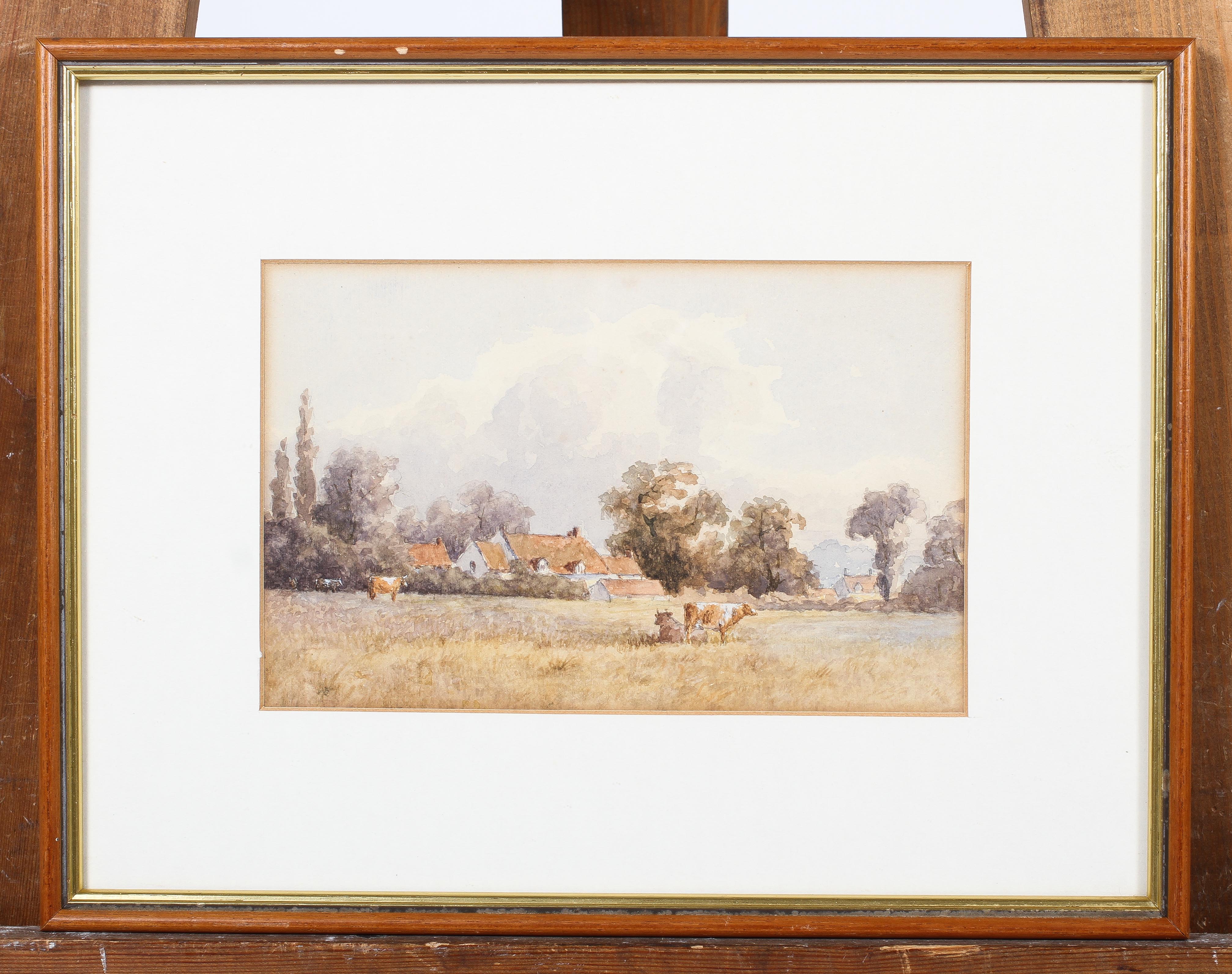 20th century school, Cattle in a Landscape, watercolour, 14. - Image 2 of 3