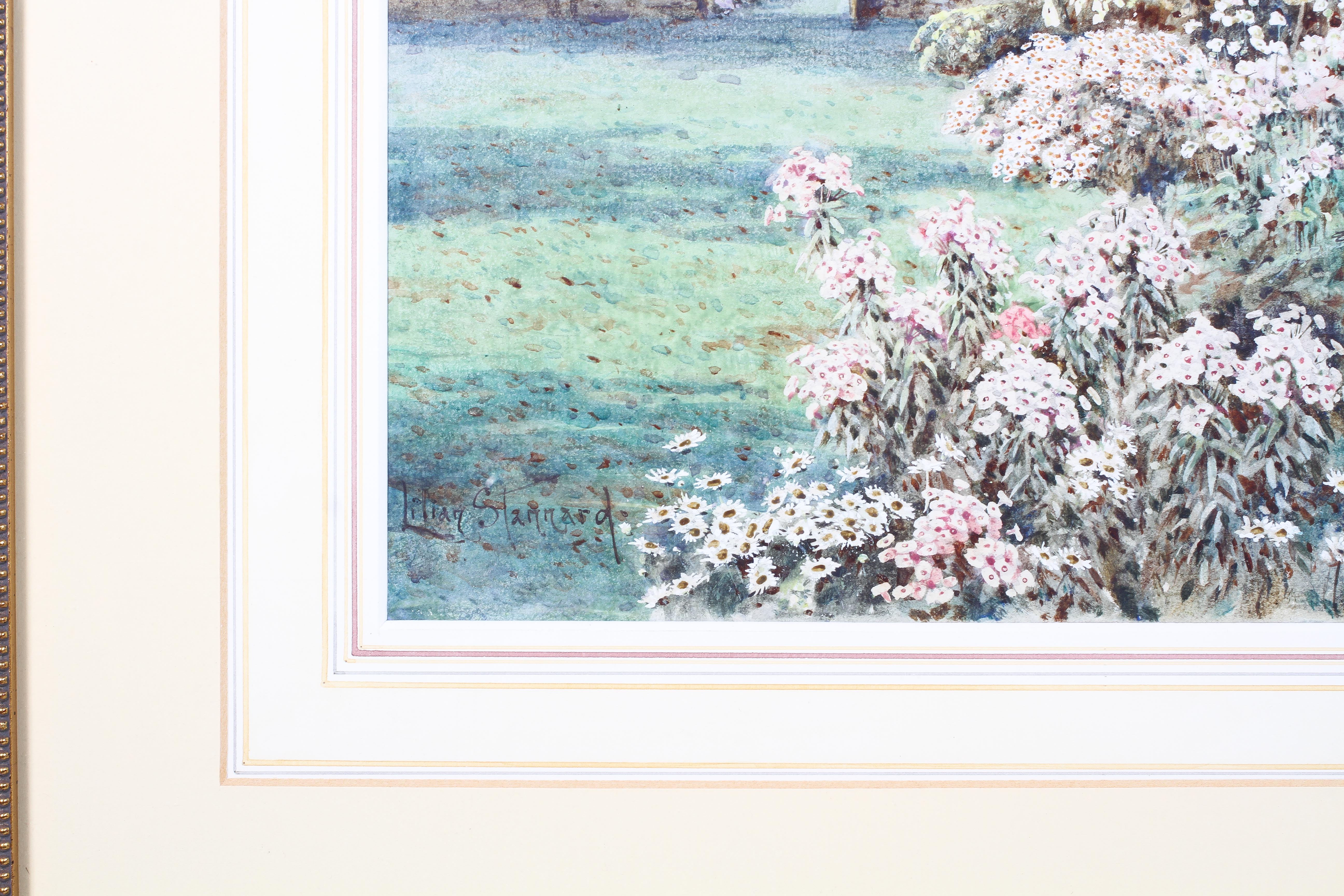 Lilian Stannard (1877-1944), Walled Flower Garden, watercolour, signed lower left, framed, - Image 3 of 4