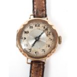 A vintage 9ct gold cased manual wind ladies wristwatch,