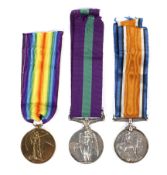 Great War Trio of medals to Capt then Lieut CG Homfray with ribbons