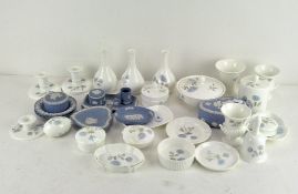 Assorted items of Wedgwood including 'ice Rose' pattern wares, including candlesticks trinket boxes,