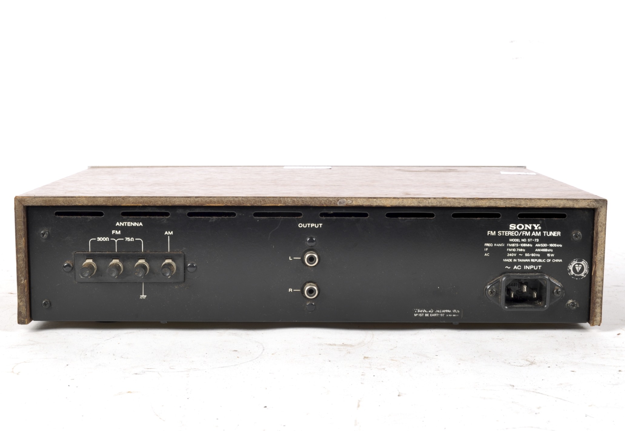 A 1970's Retro Sony Stereo FM/AM tuner ST-73, in part wooden veneered case, - Image 3 of 4