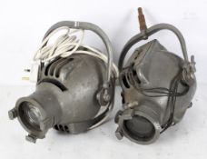 Two Strand industrial electric floodlights, PYC073 no. 4956 and PYC073 no. 4956