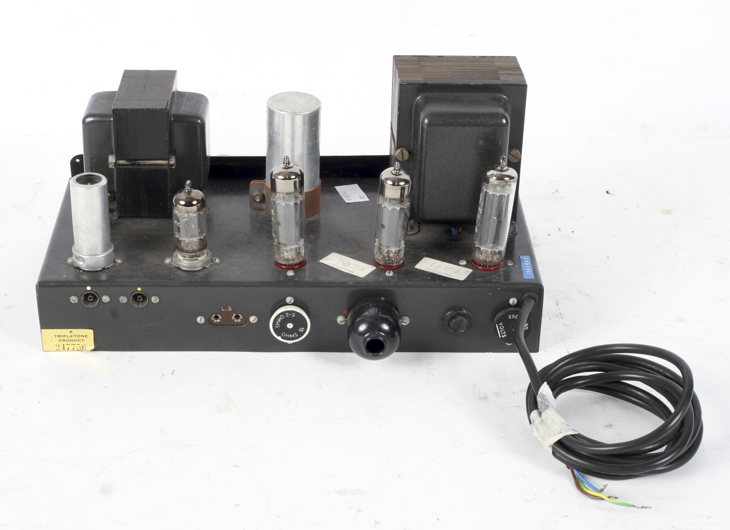 A vintage Tripletone stereo valve amplifier, - Image 2 of 2