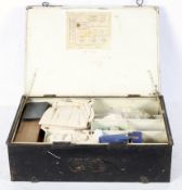 A 20th century tin cased St. John Ambulance Association First Aid kit,