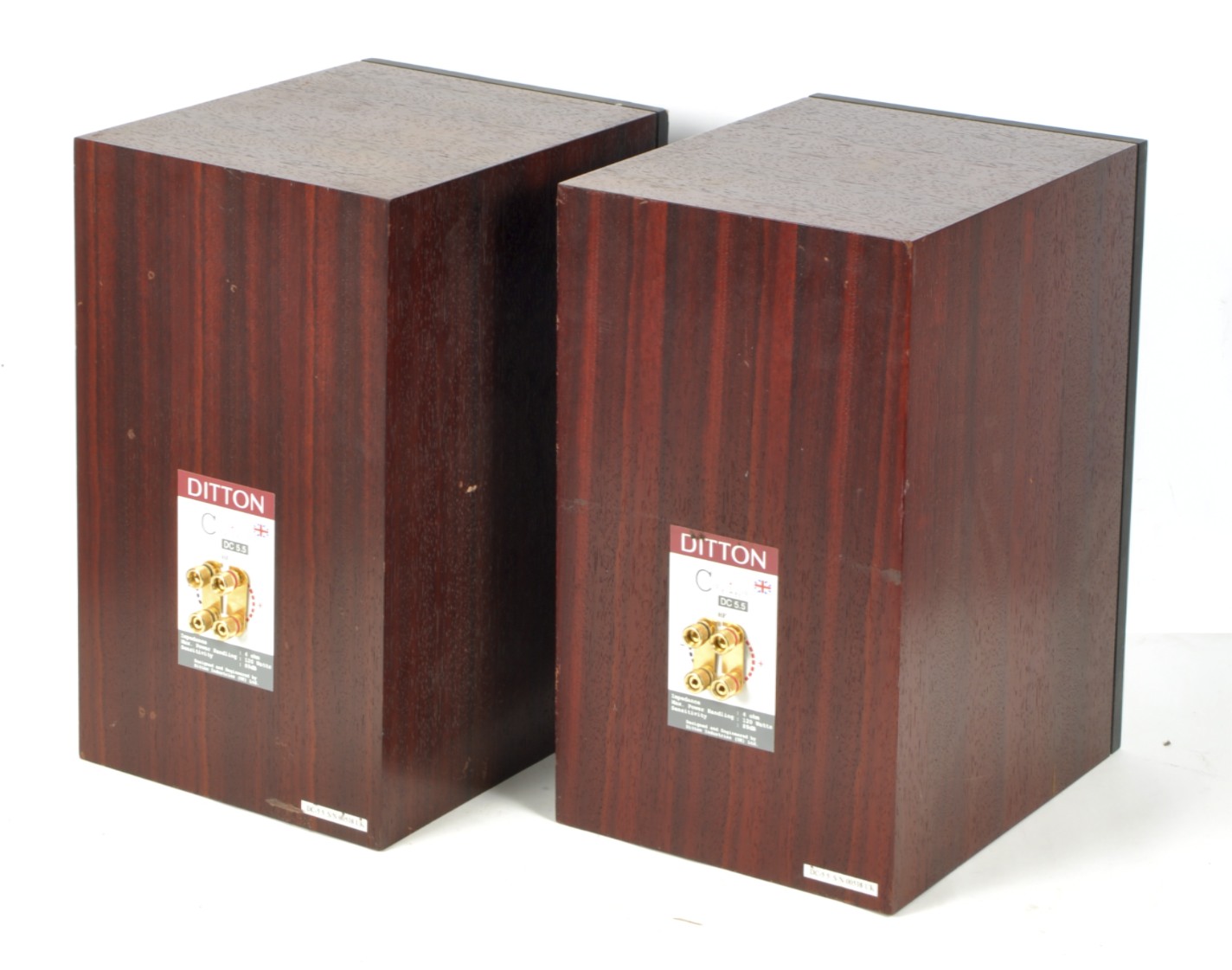 A pair of Ditton Carina DC55 speakers, in stained wood case, serial no 00538, impedance f4 ohm, - Image 2 of 2