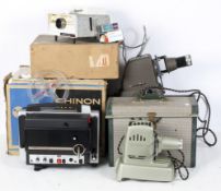 A selection of four vintage projectors including; Wonderlite 300, Aldis Aspheric, Aldis 100mm F/3.